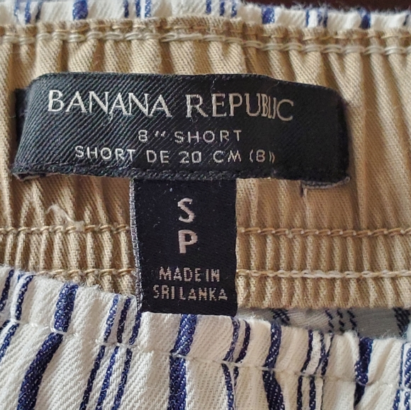 Cotton Linen Striped Shorts - Picture 5 of 7